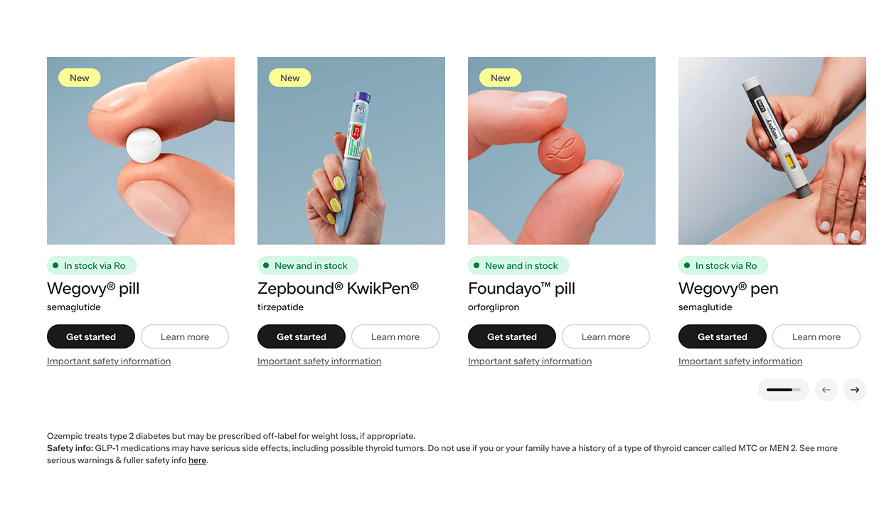 ro.co — GLP-1 products.