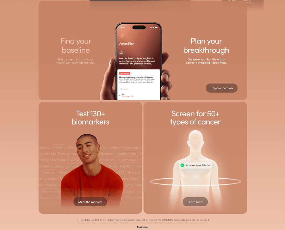 hims.com — Labs section.