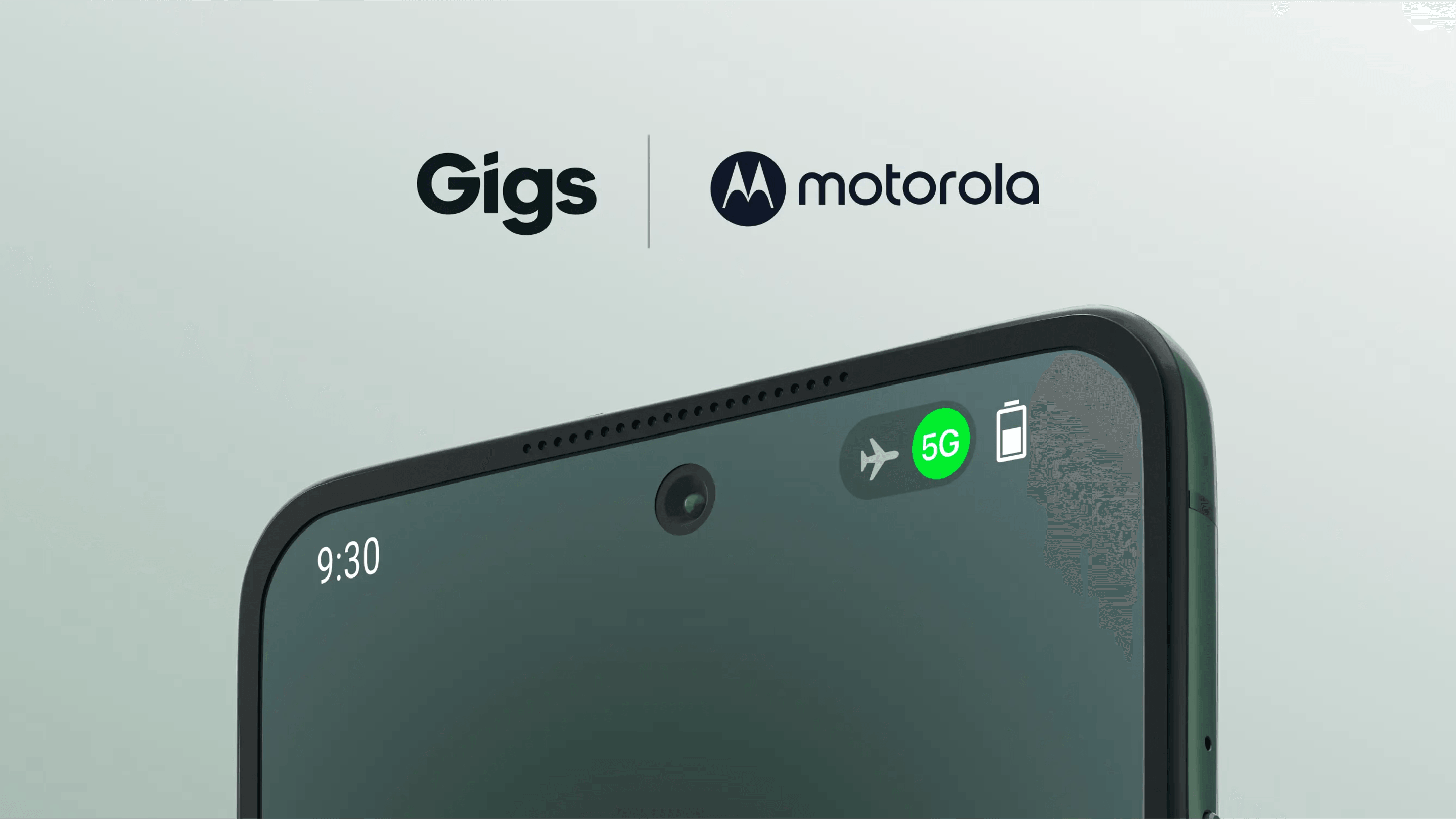 Gigs and Motorola co-branded launch announcement for Global Connect travel connectivity