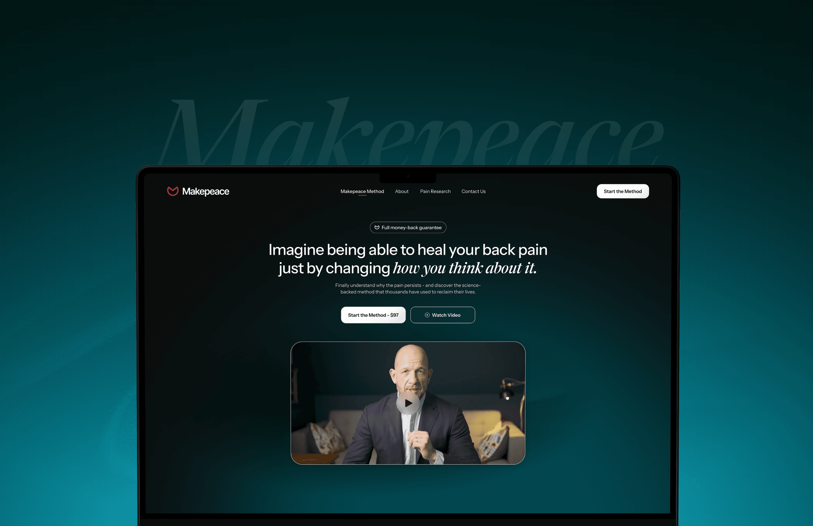 Makepeace — Brand & Website Design for a Mind-Body Pain Program