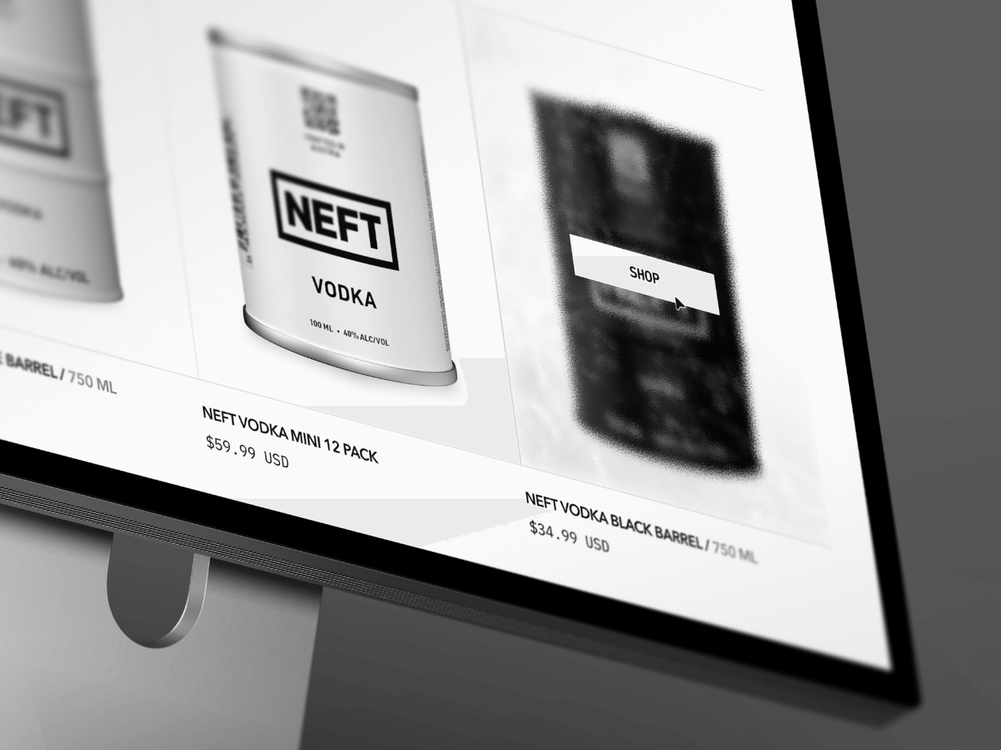 NEFT Vodka product showcase