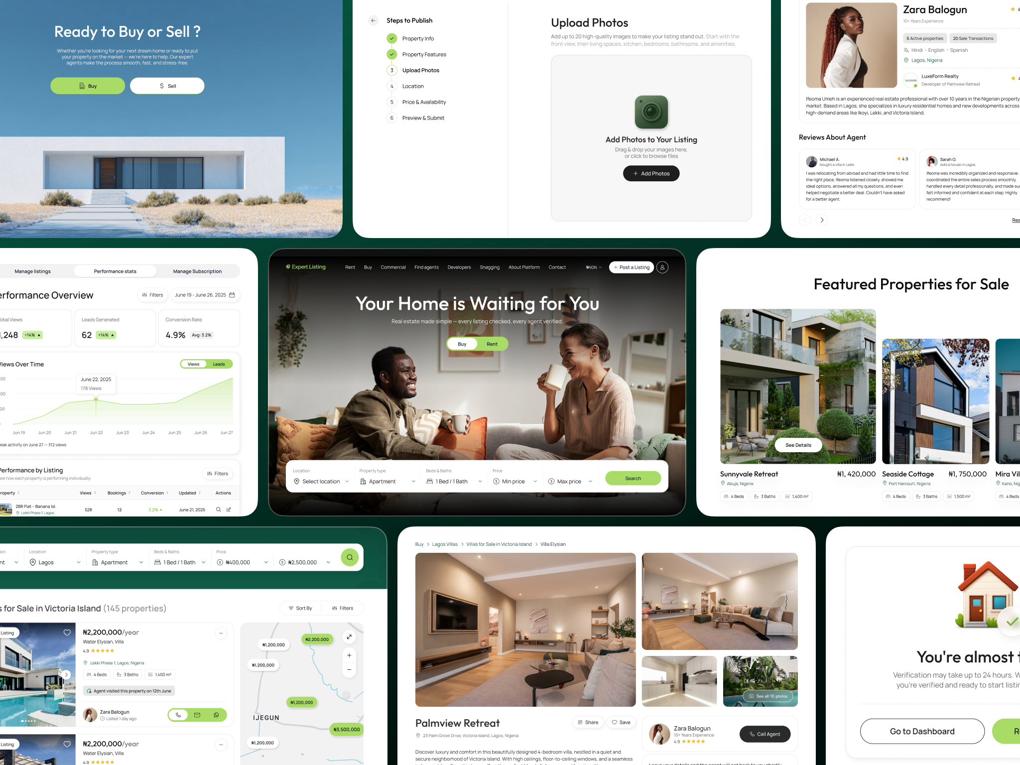 Expert Listing marketplace overview — buyer search, agent tools, and listing flows