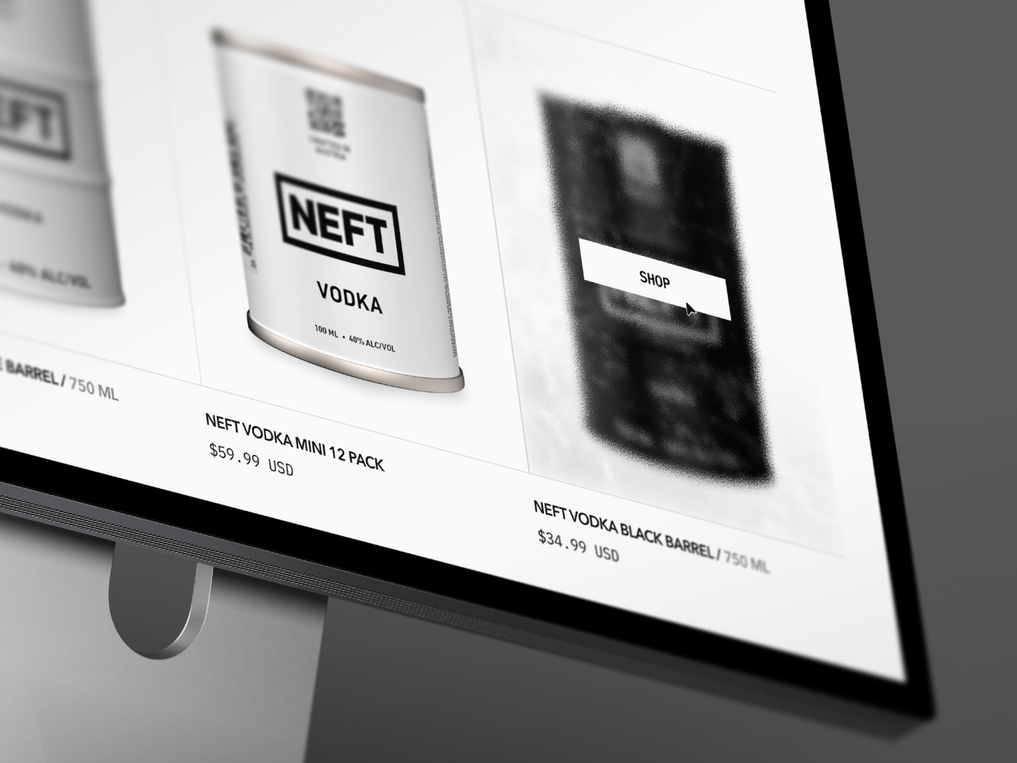 NEFT Vodka product showcase