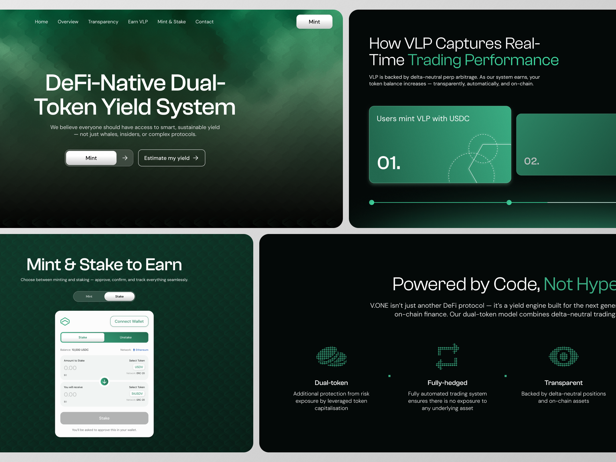 USDV landing page leading with the product mechanism before APR