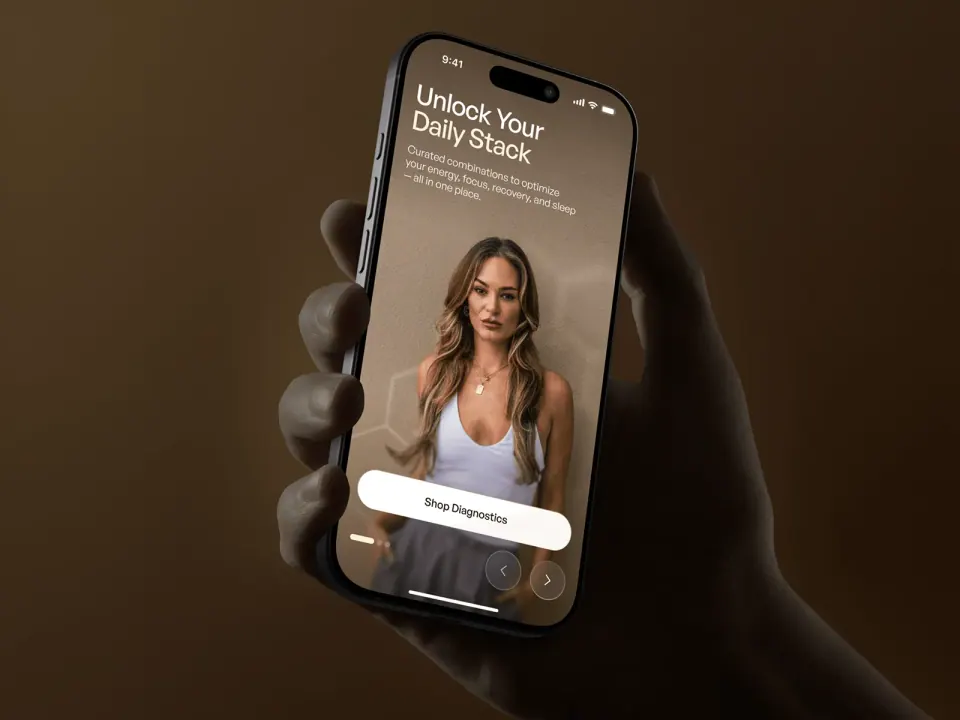 ASPN Labs app — 'Unlock Your Daily Stack' protocol screen