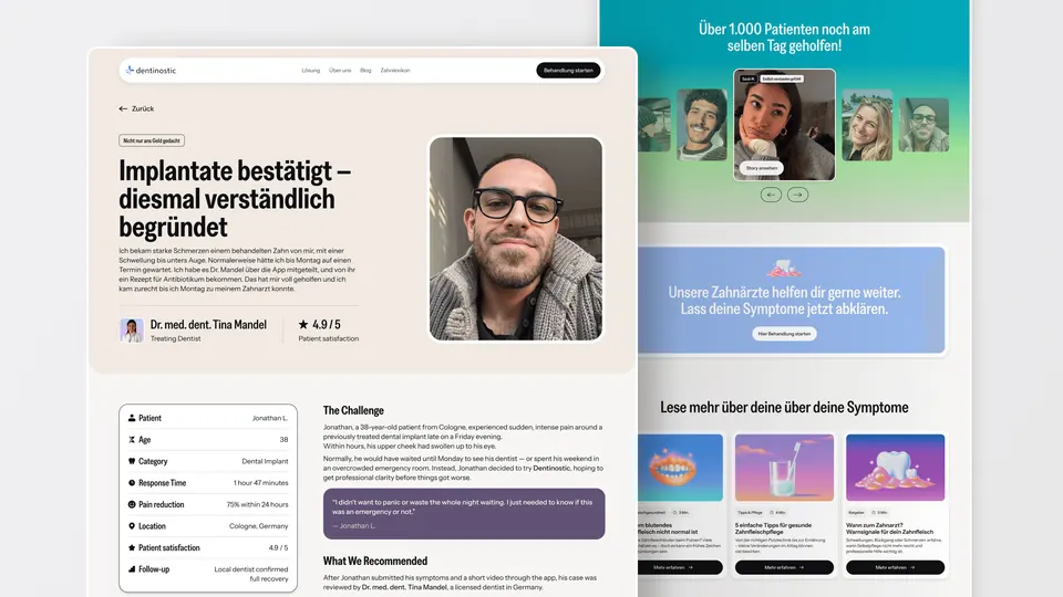 Dentinostic site pages — press kit, clinician bios and treatment explainers