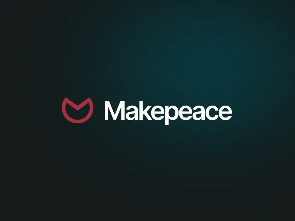 Makepeace Method logomark on a deep green brand field
